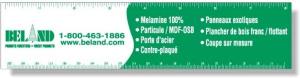 .020 White Gloss Vinyl Plastic 8" Rulers / with square corners (1.875" x 8.25") Screen-printed