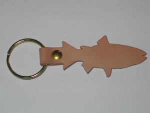 Natural Leather Fish Shaped Animal Collection Key Chain