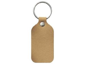 Nubuck Leather Small Rectangular Riveted Key Tags (1 1/2"x3 1/4")