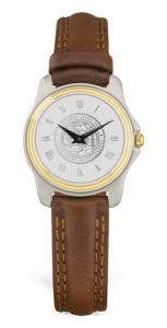 Women's 2 Tone Silver/ Brown Wristwatch