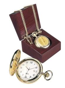 Men's 5 Micron 18k Gold Plated Pocket Watch