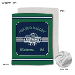 Team Blanket in Plush and cozy Mink Flannel Fleece, 60x80, Queen Bed size, Sublimated edge to edge